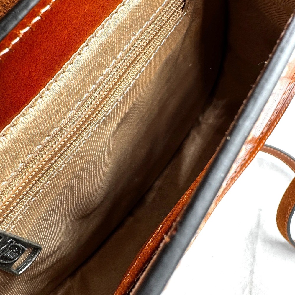 Justin‎ Women's Serpentine Hair-On Crossbody Bag Tooled Leather Western Landman - Picture 14 of 15